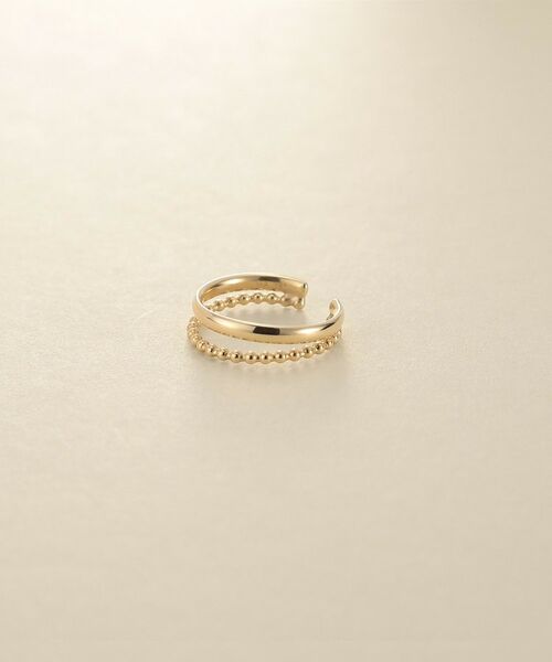 COCOSHNIK ONKITSCH / ココシュニックオンキッチュ ピアス・イヤリング | K10ボールレイヤードイヤーカフ（イエローゴールド(100)）