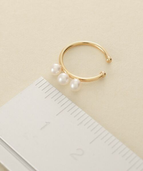 COCOSHNIK ONKITSCH / ココシュニックオンキッチュ ピアス・イヤリング | K10トリプルパールイヤーカフ | 詳細4