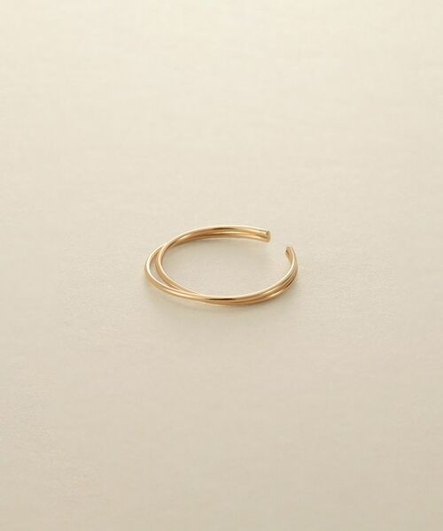 COCOSHNIK ONKITSCH / ココシュニックオンキッチュ ピアス・イヤリング | K10クロスイヤーカフ（イエローゴールド(100)）