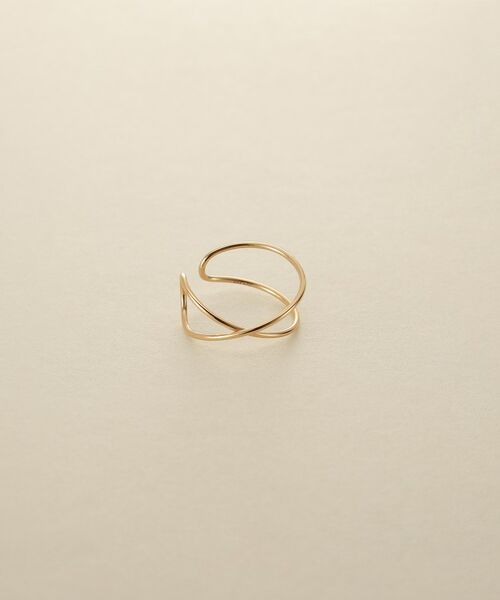 COCOSHNIK ONKITSCH / ココシュニックオンキッチュ ピアス・イヤリング | K10ワンストローククロスイヤーカフ | 詳細1