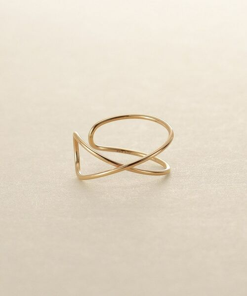 COCOSHNIK ONKITSCH / ココシュニックオンキッチュ ピアス・イヤリング | K10ワンストローククロスイヤーカフ | 詳細2