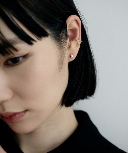 COCOSHNIK ONKITSCH / ココシュニックオンキッチュ ピアス・イヤリング | K10ワンストローククロスイヤーカフ | 詳細6