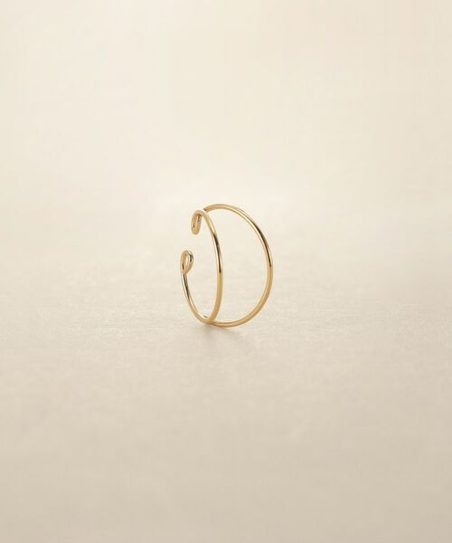 COCOSHNIK ONKITSCH / ココシュニックオンキッチュ ピアス・イヤリング | K10ダブルアークイヤーカフ | 詳細1