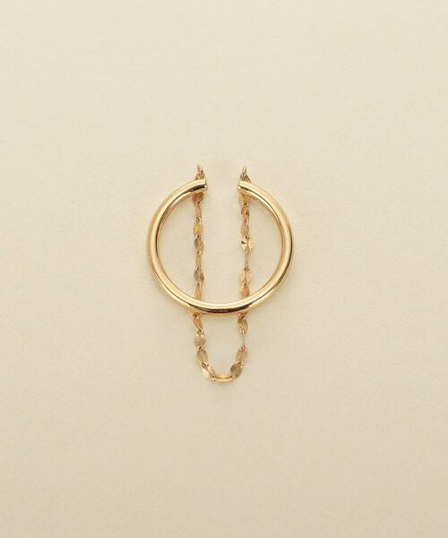 COCOSHNIK ONKITSCH / ココシュニックオンキッチュ ピアス・イヤリング | K10ペタルチェーン ドレープイヤーカフ | 詳細3