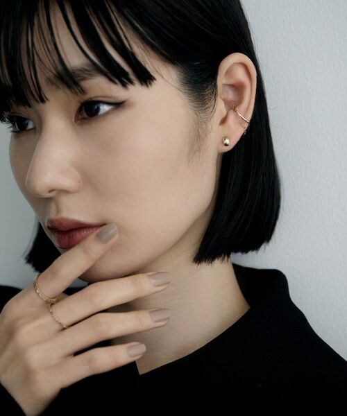 COCOSHNIK ONKITSCH / ココシュニックオンキッチュ ピアス・イヤリング | K10ペタルチェーン ドレープイヤーカフ | 詳細7