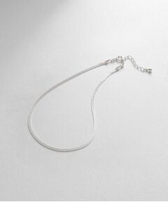 COCOSHNIK ONKITSCH / ココシュニックオンキッチュ アンクレット | シルバー デザインチェーン フラットスネークアンクレット