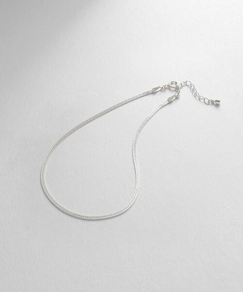 COCOSHNIK ONKITSCH / ココシュニックオンキッチュ アンクレット | シルバー デザインチェーン フラットスネークアンクレット | 詳細1