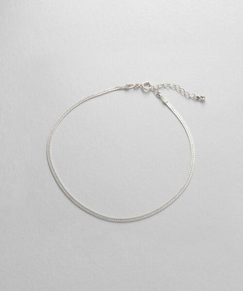 COCOSHNIK ONKITSCH / ココシュニックオンキッチュ アンクレット | シルバー デザインチェーン フラットスネークアンクレット | 詳細4