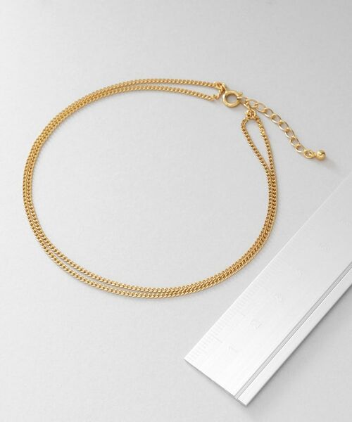 COCOSHNIK ONKITSCH / ココシュニックオンキッチュ アンクレット | シルバー カーブチェーン ダブルアンクレット GP | 詳細5