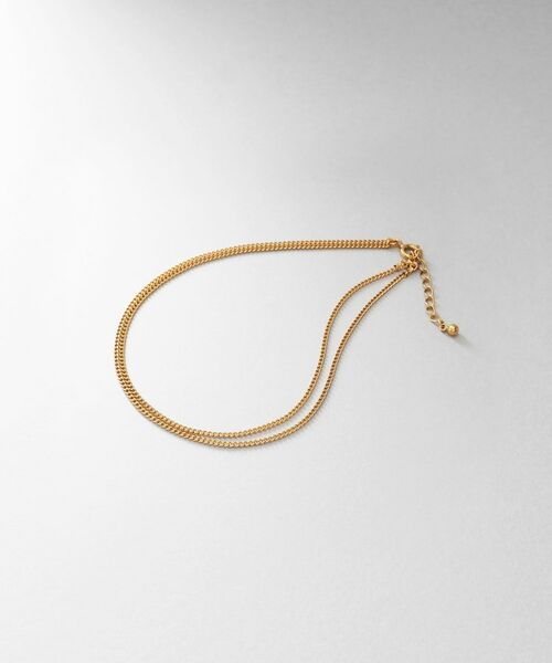 COCOSHNIK ONKITSCH / ココシュニックオンキッチュ アンクレット | シルバー カーブチェーン ダブルアンクレット GP（ゴールド(600)）