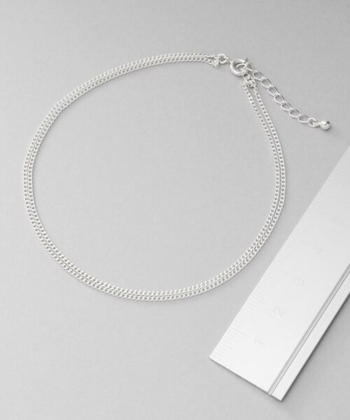 COCOSHNIK ONKITSCH / ココシュニックオンキッチュ アンクレット | シルバー カーブチェーン ダブルアンクレット | 詳細5