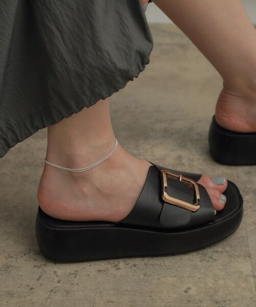 COCOSHNIK ONKITSCH / ココシュニックオンキッチュ アンクレット | シルバー カーブチェーン ダブルアンクレット | 詳細8