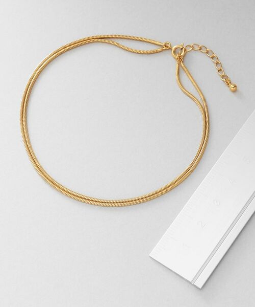 COCOSHNIK ONKITSCH / ココシュニックオンキッチュ アンクレット | シルバー スネークチェーン ダブルアンクレット GP | 詳細5