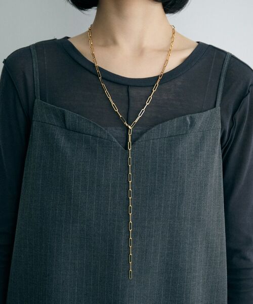 COCOSHNIK ONKITSCH / ココシュニックオンキッチュ ネックレス・ペンダント・チョーカー | シルバー デザインチェーン フラットケーブル ラリエットネックレス GP | 詳細10