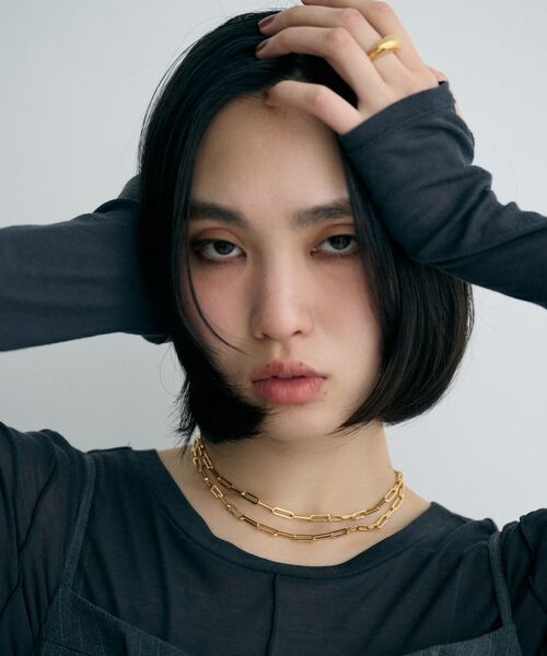 COCOSHNIK ONKITSCH / ココシュニックオンキッチュ ネックレス・ペンダント・チョーカー | シルバー デザインチェーン フラットケーブル ラリエットネックレス GP | 詳細11