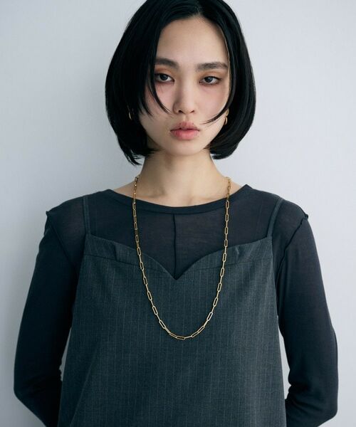 COCOSHNIK ONKITSCH / ココシュニックオンキッチュ ネックレス・ペンダント・チョーカー | シルバー デザインチェーン フラットケーブル ラリエットネックレス GP | 詳細9