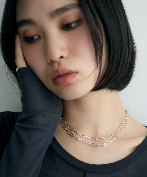 COCOSHNIK ONKITSCH / ココシュニックオンキッチュ ネックレス・ペンダント・チョーカー | シルバー デザインチェーン フラットケーブル ラリエットネックレス | 詳細11