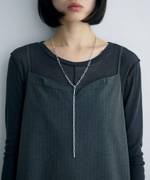 COCOSHNIK ONKITSCH / ココシュニックオンキッチュ ネックレス・ペンダント・チョーカー | シルバー デザインチェーン フラットケーブル ラリエットネックレス | 詳細8