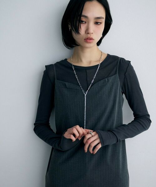 COCOSHNIK ONKITSCH / ココシュニックオンキッチュ ネックレス・ペンダント・チョーカー | シルバー デザインチェーン フラットケーブル ラリエットネックレス | 詳細9