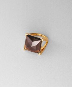 COCOSHNIK ONKITSCH / ココシュニックオンキッチュ リング | シルバー スモーキークォーツ クッションローズカットリング GP