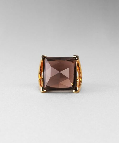 COCOSHNIK ONKITSCH / ココシュニックオンキッチュ リング | シルバー スモーキークォーツ クッションローズカットリング GP | 詳細2