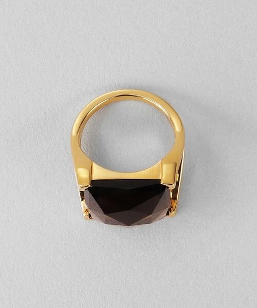 COCOSHNIK ONKITSCH / ココシュニックオンキッチュ リング | シルバー スモーキークォーツ クッションローズカットリング GP | 詳細3