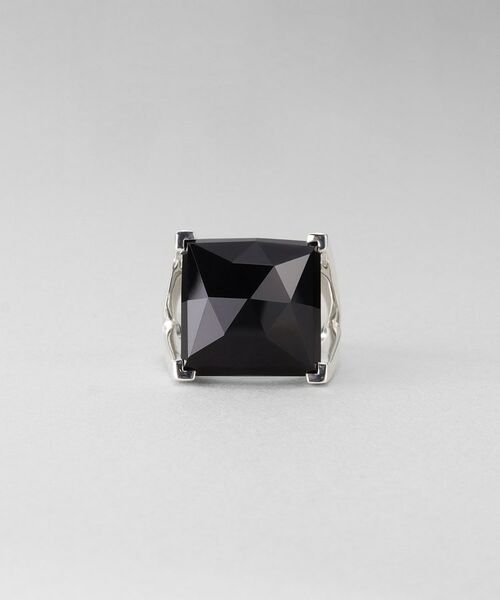 COCOSHNIK ONKITSCH / ココシュニックオンキッチュ リング | シルバー オニキス クッションローズカットリング | 詳細2