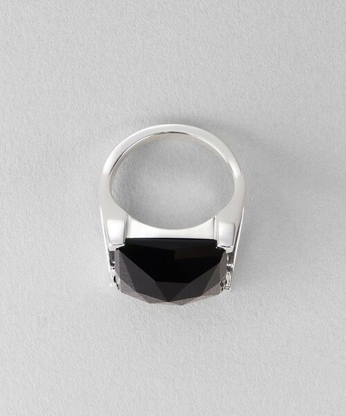 COCOSHNIK ONKITSCH / ココシュニックオンキッチュ リング | シルバー オニキス クッションローズカットリング | 詳細3