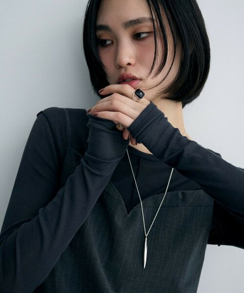 COCOSHNIK ONKITSCH / ココシュニックオンキッチュ リング | シルバー オニキス クッションローズカットリング | 詳細5