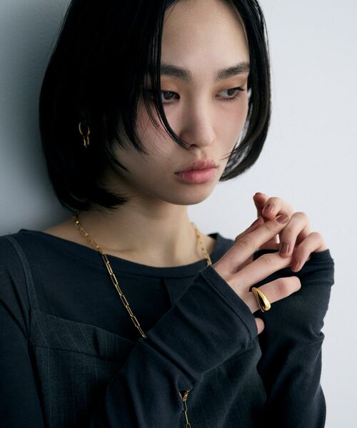 COCOSHNIK ONKITSCH / ココシュニックオンキッチュ リング | シルバー ボリュームペアシェイプシグネットリング GP | 詳細6