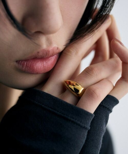 COCOSHNIK ONKITSCH / ココシュニックオンキッチュ リング | シルバー ボリュームペアシェイプシグネットリング GP | 詳細7