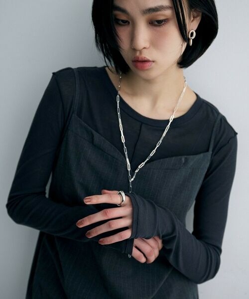 COCOSHNIK ONKITSCH / ココシュニックオンキッチュ リング | シルバー ボリュームペアシェイプシグネットリング | 詳細5