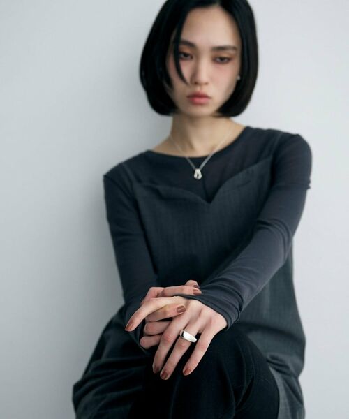 COCOSHNIK ONKITSCH / ココシュニックオンキッチュ リング | シルバー ボリュームトラペーズシグネットリング | 詳細5