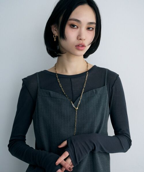 COCOSHNIK ONKITSCH / ココシュニックオンキッチュ ピアス・イヤリング | シルバー ダブルドロップニュアンスピアス GP | 詳細6