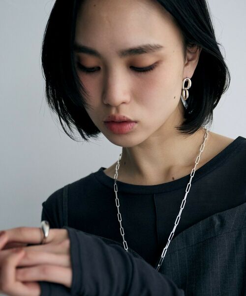 COCOSHNIK ONKITSCH / ココシュニックオンキッチュ ピアス・イヤリング | シルバー ダブルドロップニュアンスピアス | 詳細7