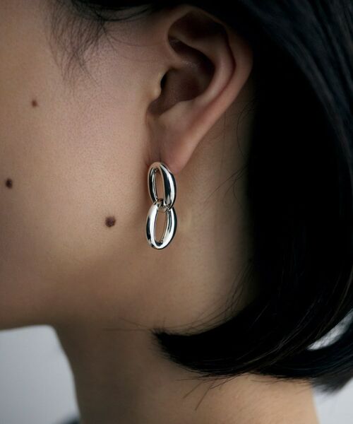 COCOSHNIK ONKITSCH / ココシュニックオンキッチュ ピアス・イヤリング | シルバー ダブルドロップニュアンスピアス | 詳細8