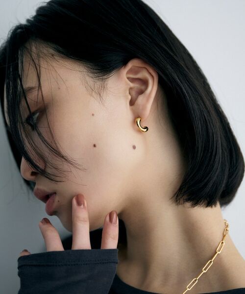 COCOSHNIK ONKITSCH / ココシュニックオンキッチュ ピアス・イヤリング | シルバー ニュアンスアークピアス GP | 詳細8