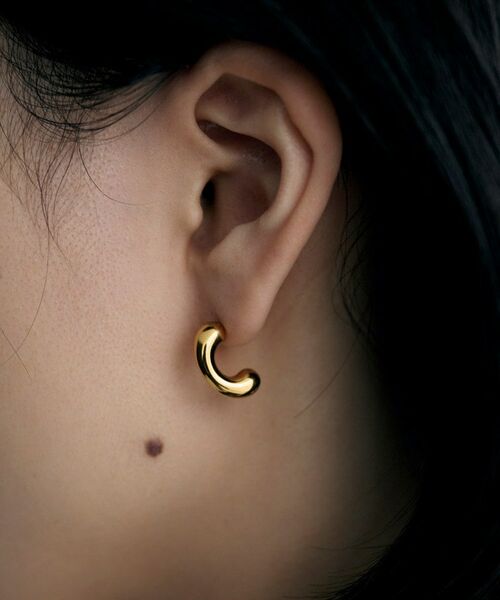 COCOSHNIK ONKITSCH / ココシュニックオンキッチュ ピアス・イヤリング | シルバー ニュアンスアークピアス GP | 詳細9