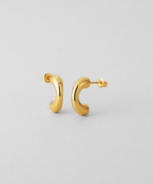 COCOSHNIK ONKITSCH / ココシュニックオンキッチュ ピアス・イヤリング | シルバー ニュアンスアークピアス GP（ゴールド(600)）