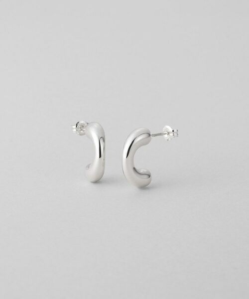 COCOSHNIK ONKITSCH / ココシュニックオンキッチュ ピアス・イヤリング | シルバー ニュアンスアークピアス | 詳細1