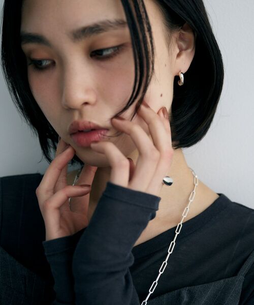 COCOSHNIK ONKITSCH / ココシュニックオンキッチュ ピアス・イヤリング | シルバー ニュアンスアークピアス | 詳細8