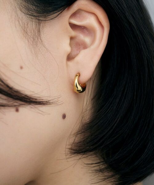 COCOSHNIK ONKITSCH / ココシュニックオンキッチュ ピアス・イヤリング | シルバー ハギーイヤリング ペアシェイプ M GP | 詳細8