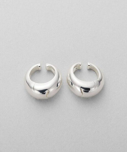 COCOSHNIK ONKITSCH / ココシュニックオンキッチュ ピアス・イヤリング | シルバー ハギーイヤリング ペアシェイプ M | 詳細3