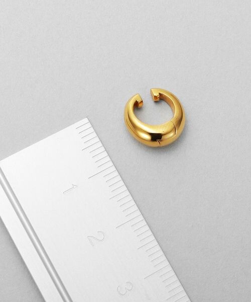 COCOSHNIK ONKITSCH / ココシュニックオンキッチュ ピアス・イヤリング | シルバー ハギーイヤリング ペアシェイプ S GP | 詳細4