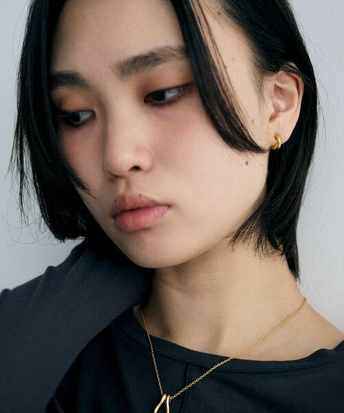 COCOSHNIK ONKITSCH / ココシュニックオンキッチュ ピアス・イヤリング | シルバー ハギーイヤリング ペアシェイプ S GP | 詳細7