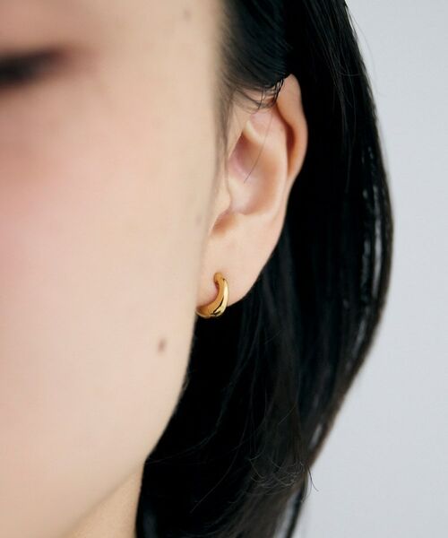 COCOSHNIK ONKITSCH / ココシュニックオンキッチュ ピアス・イヤリング | シルバー ハギーイヤリング ペアシェイプ S GP | 詳細8