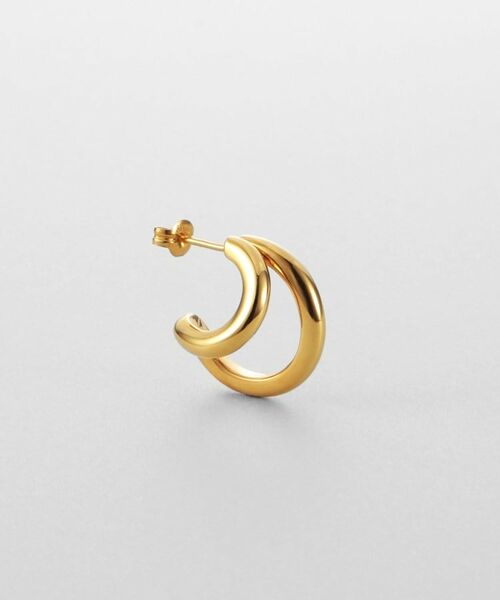 COCOSHNIK ONKITSCH / ココシュニックオンキッチュ ピアス・イヤリング | シルバー アシンメトリーフープピアス GP | 詳細2