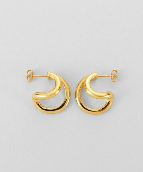 COCOSHNIK ONKITSCH / ココシュニックオンキッチュ ピアス・イヤリング | シルバー アシンメトリーフープピアス GP | 詳細3