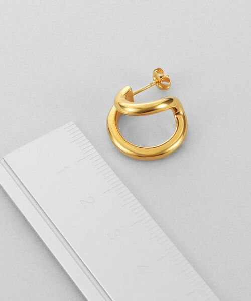 COCOSHNIK ONKITSCH / ココシュニックオンキッチュ ピアス・イヤリング | シルバー アシンメトリーフープピアス GP | 詳細4