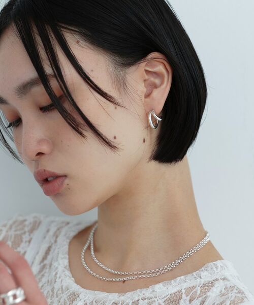 COCOSHNIK ONKITSCH / ココシュニックオンキッチュ ピアス・イヤリング | シルバー アシンメトリーフープピアス | 詳細6